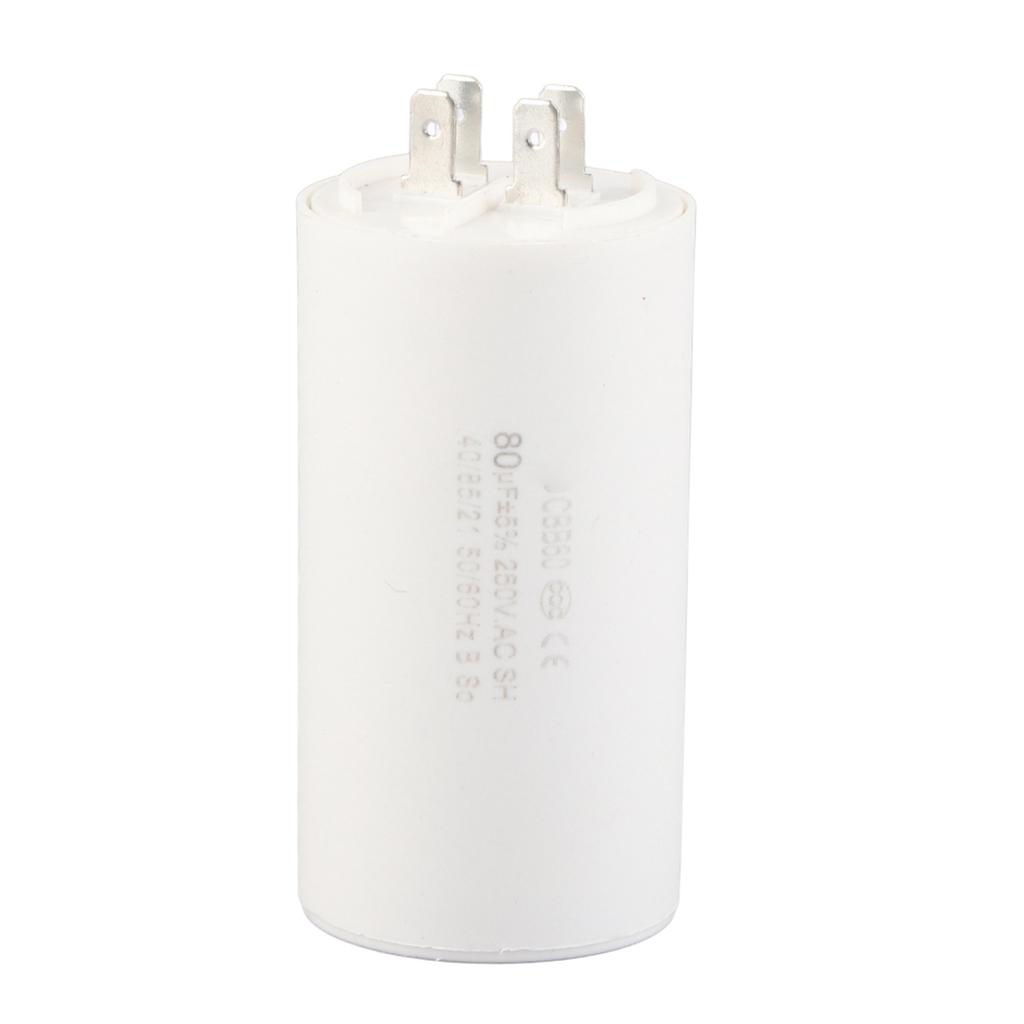 CBB60 Cylinder Shaped Run Capacitor AC 250V 80uF 5060HZ for Motor Pump