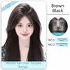 Invisible Middle Part Hair Toupee Bangs Straight Hair Toppers Wigs  Cover White Hair & Hairline