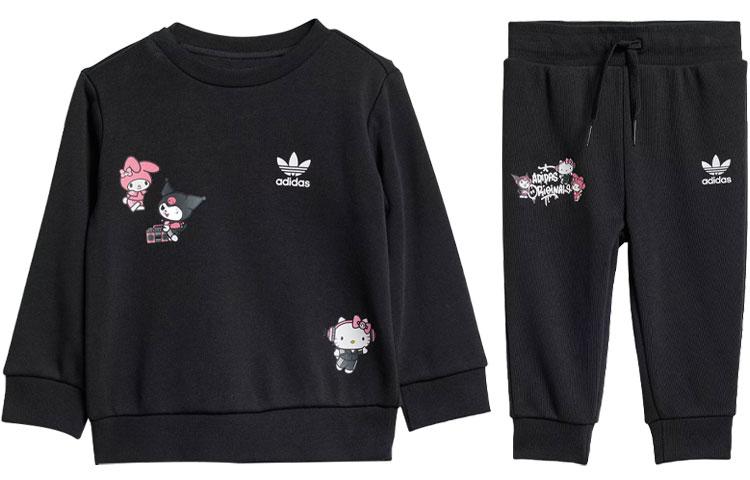 Adidas Originals x Hello Kitty Kids Matching Sets HELLO KITTY CREW SET Black Children Aged 3 7 Years Old IR6790 92