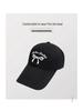 Spring/Summer Bow Embroidery Open-Top Hat: Women's Cute Ponytail Baseball Cap Fashion