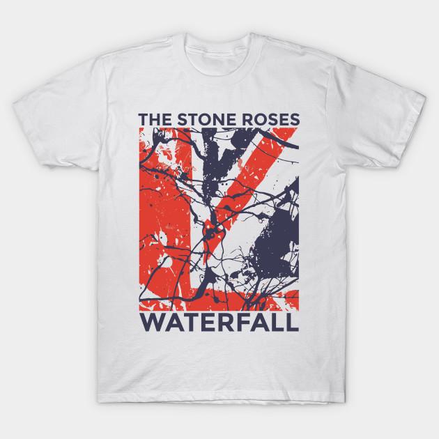 

Мужская черная футболка с принтом Stone Roses - Waterfall Печать на трансферной бумаге без вырезания Хлопковая футболка 4XL белый