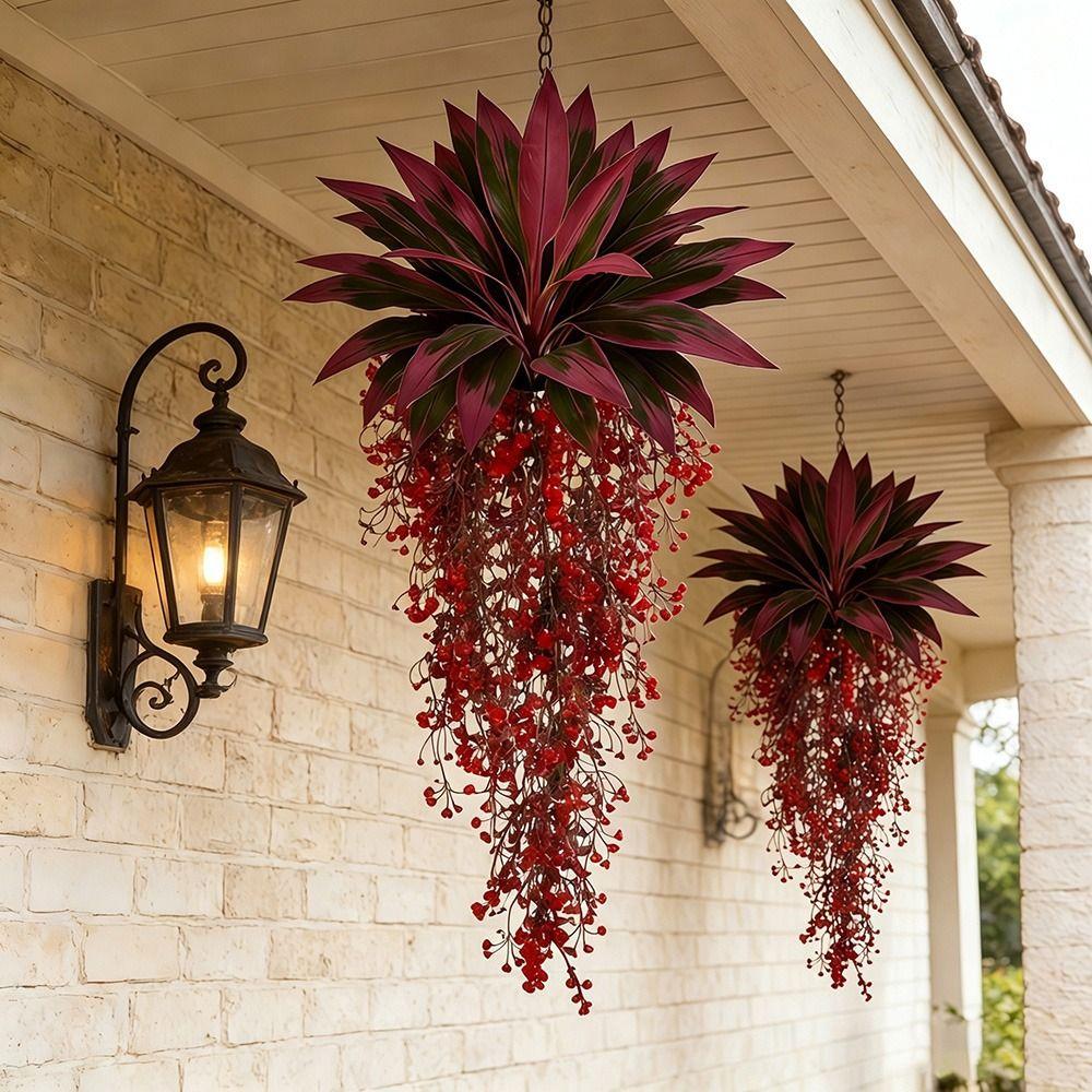 12 Leaves/18 Leaves Artificial Dragon Blood Tree Tabletop Plant Decoration  Home Decoration
