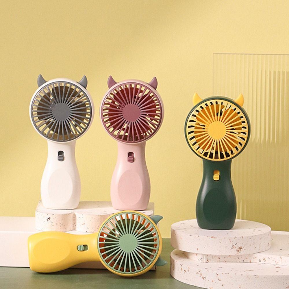 Portable Cartoon Electric Fan Summer Dormitory Student Handheld Fan Desktop Fan Mini Fan Small Fan