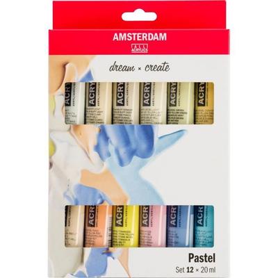 Acrylic Paints - Talens - AMSTERDAM - Pastel - 12 X 20 Ml - Water-resistant