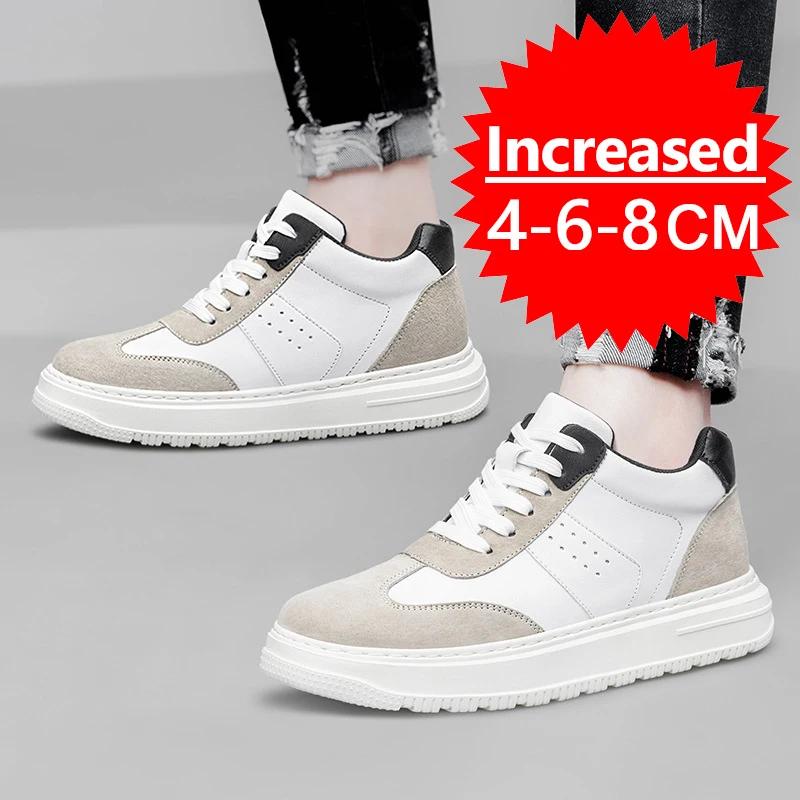 Nuevos Zapatos Deportivos Casuales Transpirables para Hombre de Otoño e Invierno, Invisibles, que Aumentan la Altura 8 cm, Zapatillas Deportivas Casuales de Running de Moda para Hombre
