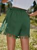 Boho Quasten Mini-Strandrock & Bind-Baumwollshorts für Damen - Frühjahrs-/Sommerkollektion