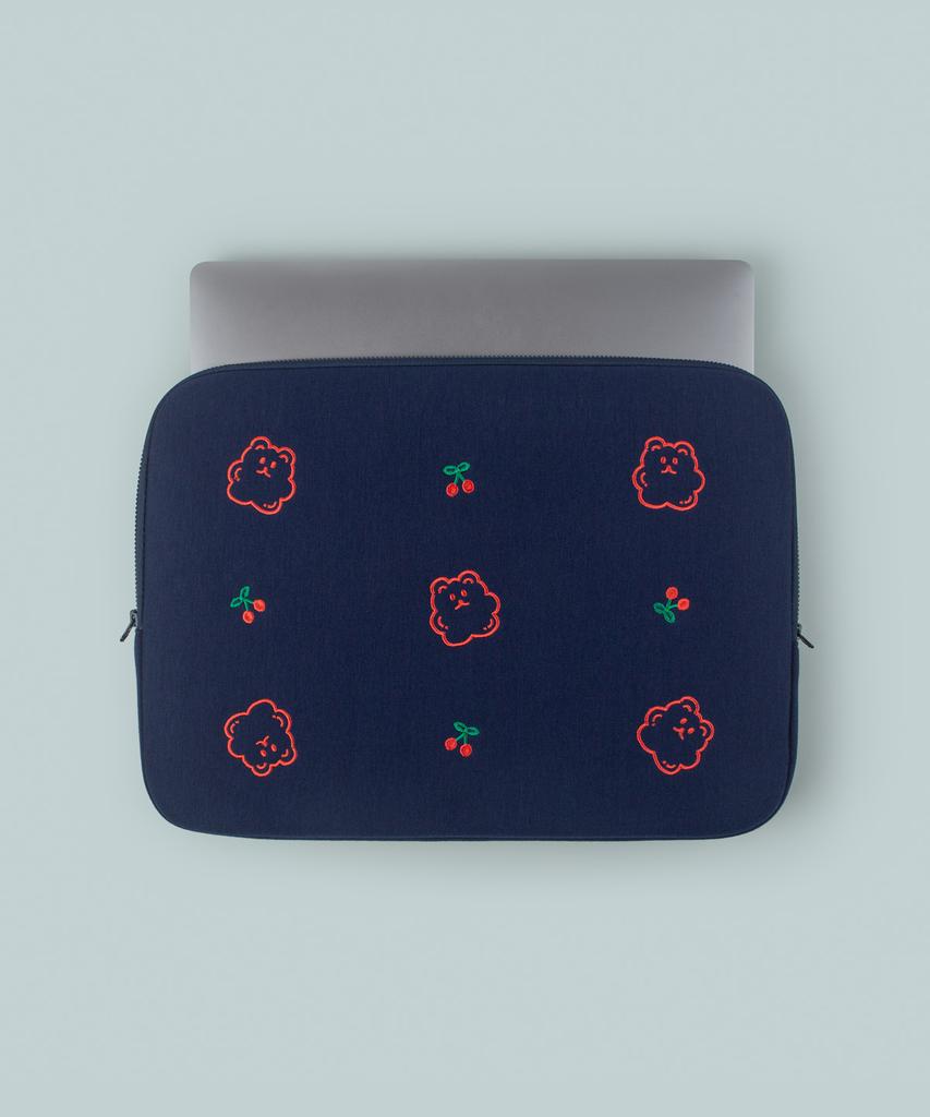 All New Frame Embroidered Pocket Laptop Pouch Cherry Jelly Bear (Ipad/13/14/15 Inch)