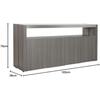 Buffet - DKD HOME DECOR - Standard - Aluminium et chêne - Verre trempé - Gris