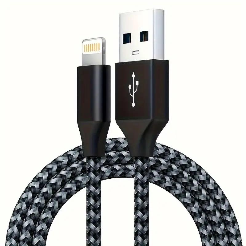 Certified 3PCS 1PC10FT USB A To Lightning Cable For iPhone 14 13 12 X XR Fast Charging Cable Charger Data Wire Cord