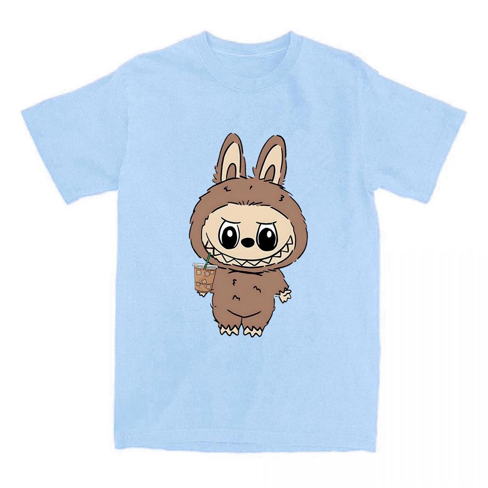 Girls Tees Kawaii Doll Labubu T-shirt 2025 Fashion Cartoon Graphic Tshirts Short Sleeve Cotton Female T Shirts Streetwear Women