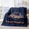 Arsenal Personalized Text Blanket Gift Customizable Blanket Warmthful Decor Perfect for Couch Bedding Seaside Chair Four Seasons Multipurpose