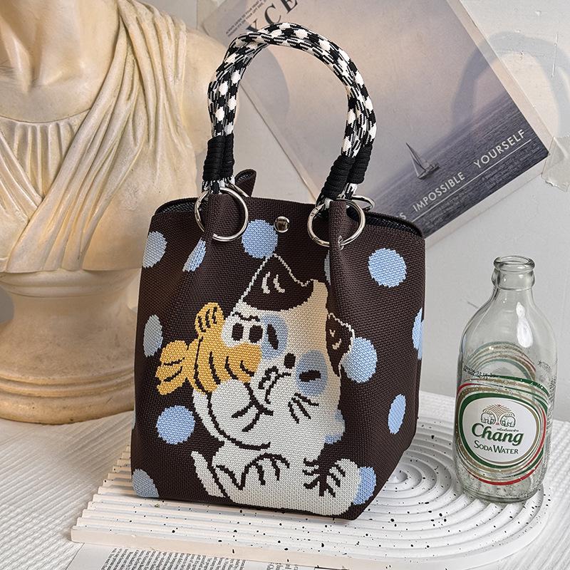 Southeast Asia Trendy Knitted Buckle Handbag - Large Capacity Commuter Tote