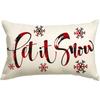 New Christmas Style Simple Letter Double-sided Printed Linen Pillow for Home Decoration, Sofa Waist Pillowcase