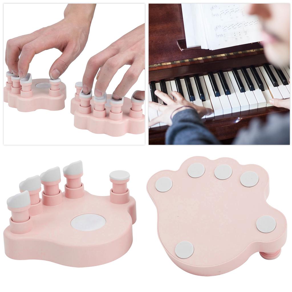 Solo Piano Finger Training Device Hand Corrector Strength Exerciser Anti Folding Comfort ButtonPink