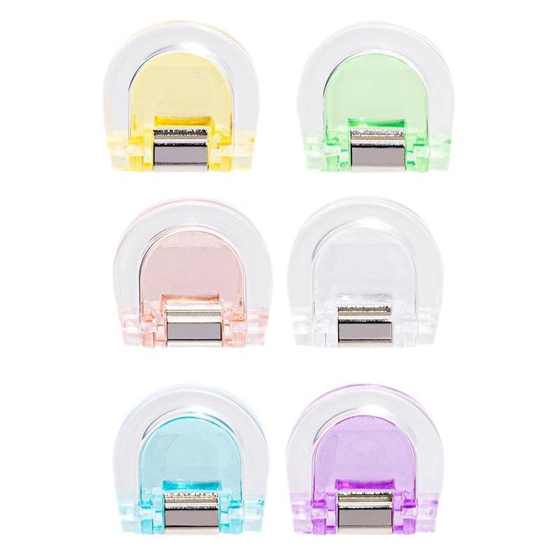 Colorful Transparent D-Type Universal Mini Clip for Documents and Photos