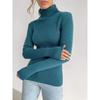 TIFICY Women's Fashion Casual Fall Winter Solid Color Print Long Sleeve High Neck Sweaters