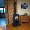 Wood Burning Steel Stove KRATKI K5 Ø 150 7 kW Black Thermotec