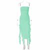 Fashion Style Women's Clothing 2024 Summer New Fashion Sexy Stylish Wrapped Chest Irregular Dress
