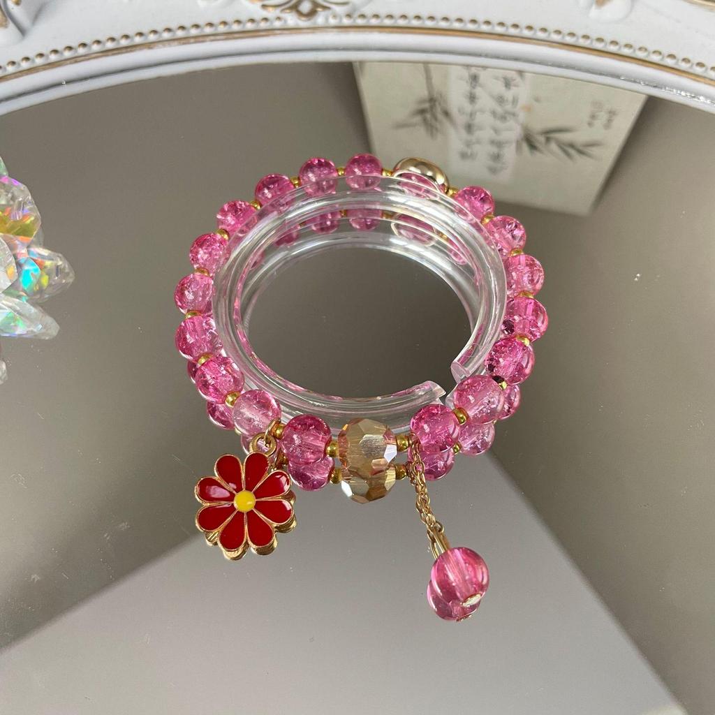 Fairy Daisy Popcorn Beaded Bracelet - Women's Elegant Handcrafted Jewelry