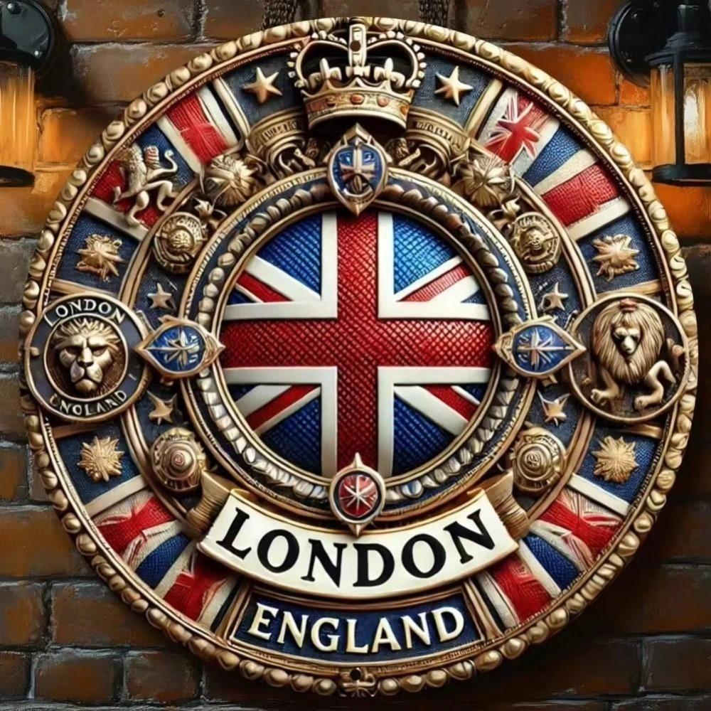Vintage London Metal Wall Art Timeless Home Office Bar Kitchen Decor