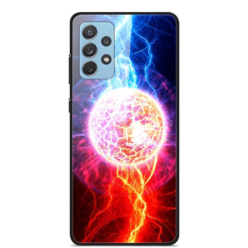 For Samsung A52 A72 2021 Case Hard Tempered Glass Case Back Cover For Samsung Galaxy A52 A72 A 52 A 72 Case Protective Bumper