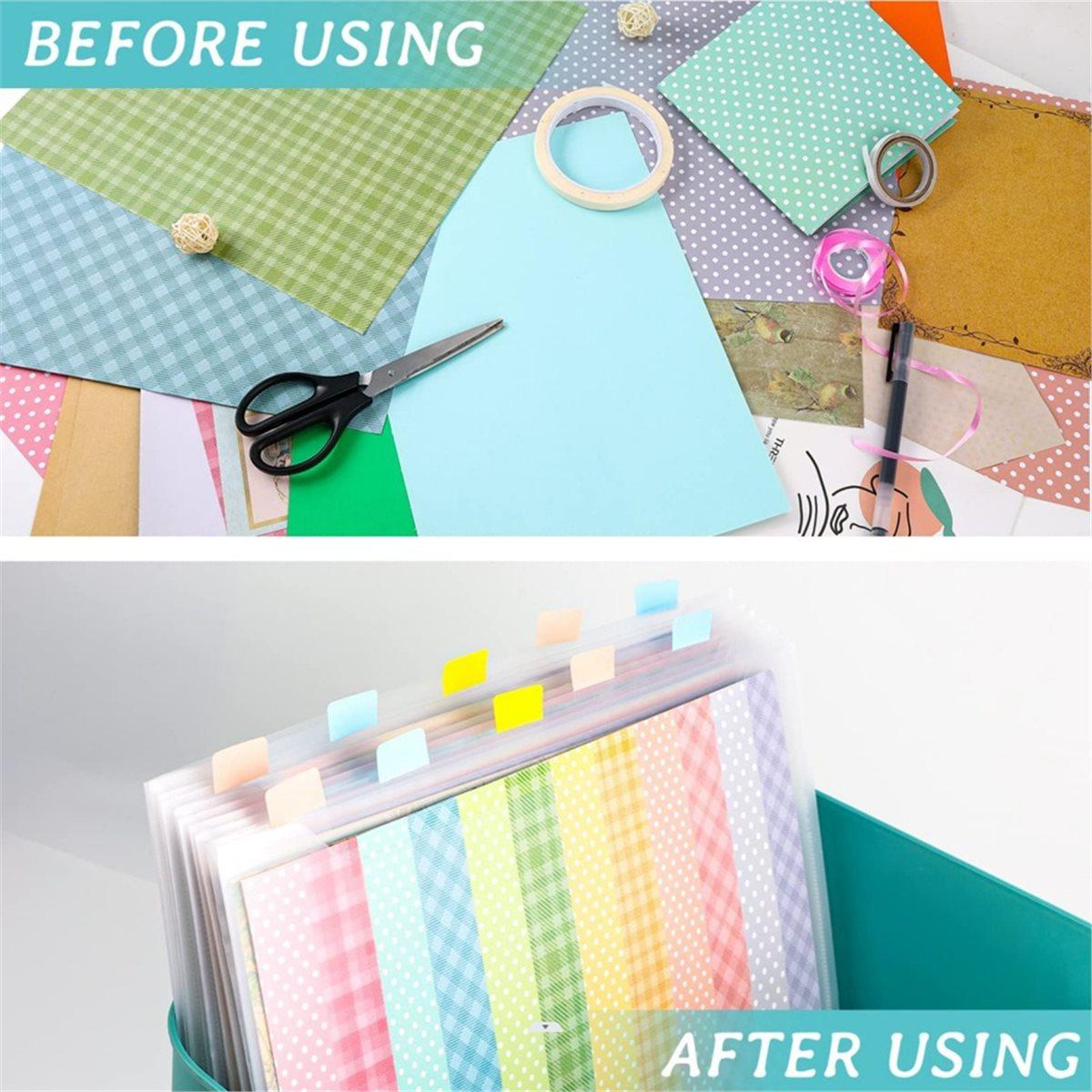 

24-Piece Scrapbook Paper Storage Organizer, 13 X 12.6 Inch with Sticky Index Tabs for Holding Paper, Cardstock, Photos China Mainland