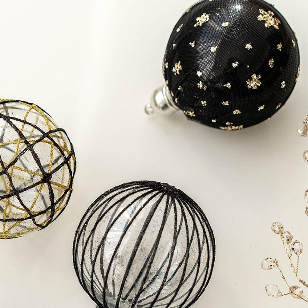 6pcs Cartoon Electroplated Hanging Balls 8cm Merry Christmas Tree Decor  Party Favors