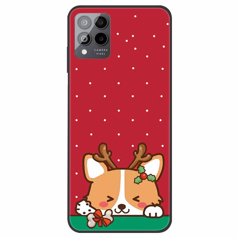 For T-Mobile REVVL 6 5G Case Christmas Soft Silicone TPU Phone Back Cover Case for T-Mobile Revvl 6 Pro 5G Santa Claus Elk Funda