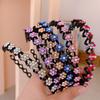 Non-Slip Rhinestone Hairbands Elastic Flower Fashion Pearl Women Hair Hoop Bands Headband Bezel Girls Hair Accessories Headdress