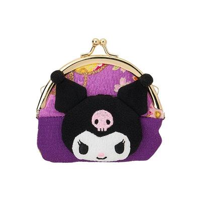 Sanrio KUROMI Clasp Wallet ( Japanese Style Face ) Japan NEW