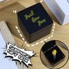 Prank Surprise Gift Box Black Spring Loaded Middle Finger Design