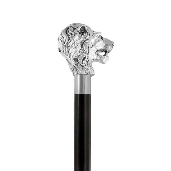 Walking Stick 91.44 Cm Designer Stick with Lion Head Handle Black Handmade Walking Cane