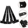 4pcs 8 Inches Door Hinges T Shape Furniture Hinges Heavy Duty Door Hinge Black