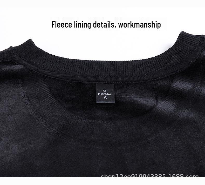 Unisex Silver Fox Fur Sweatshirt with Round Neck, Autumn, Plus Velvet, Thickened, Casual Oversized Fit.