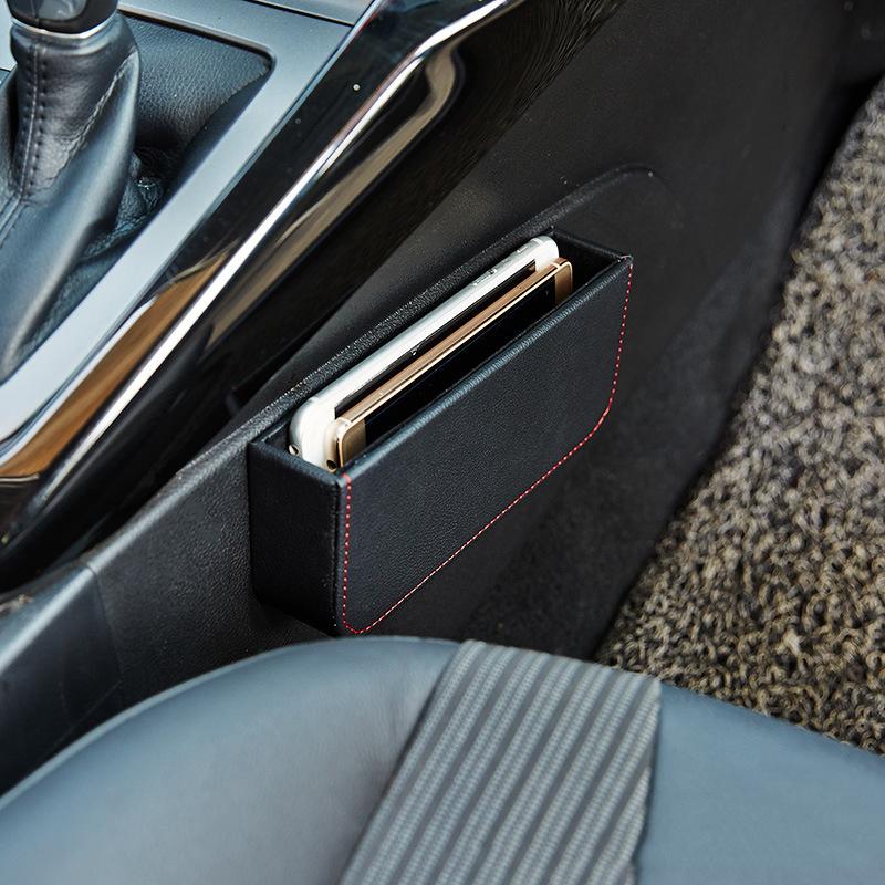 1PC Car Seat Gap Multifunctional Storage Box Driver Side Seat Gap Organizer Phone Holder Box Black Car Decor Accessories Interior