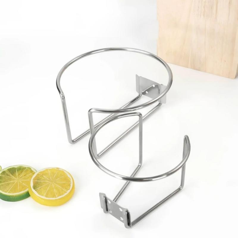 Stainless Steel Cup Storage Rack Wall Mounted Cup Shelf Organizer for Multiple Bottles Mugs Secure Space Efficient
