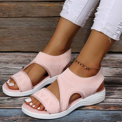Large Size Fly-Woven Hole Sandals Sports Sandals Women'S One-Pedal Fish Mouth Sandals