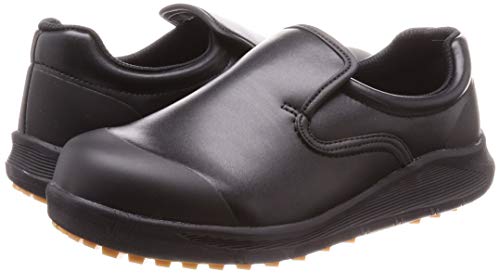 Simon SC117 Black, Size 28.0 cm, 3E, Slip-Resistant, Antibacterial, and Antifungal Kitchen Chef Shoes, Lightweight Work Shoes, Safety Sneakers