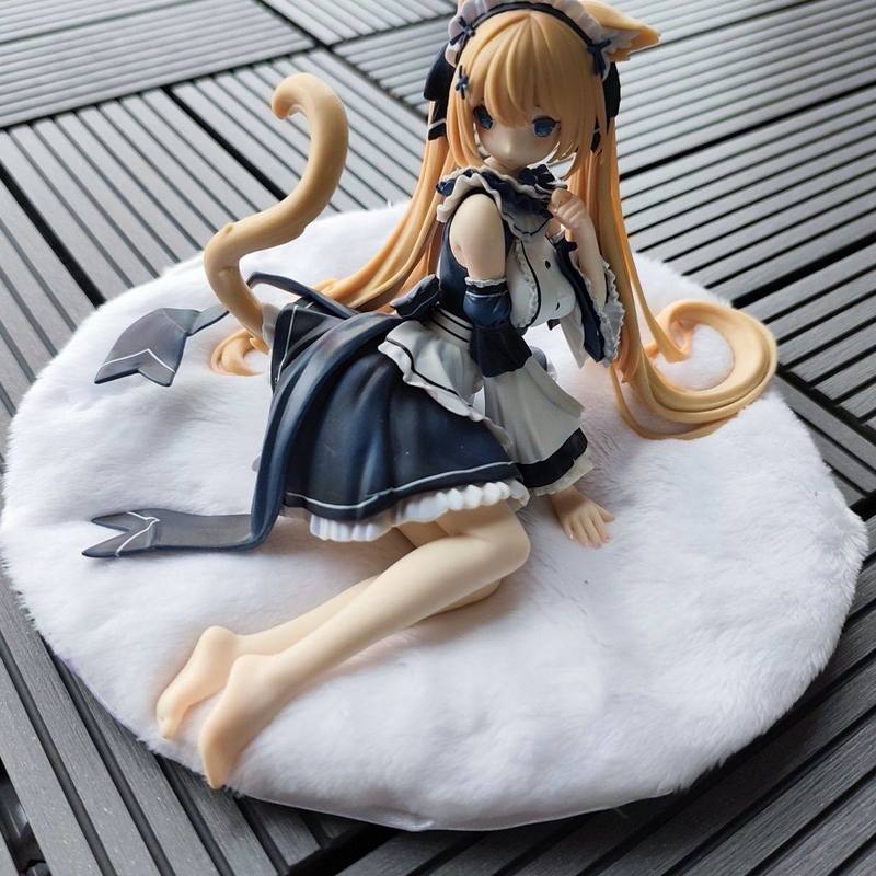 Generic Virtual Vtuber Garden Serena Cat Ear Maid Figure Anime Cat Girl Statue Pc Case Decor Desktop Ornament Collectible Model