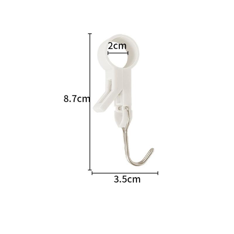 8Pcs Tube Clamp Hook Kitchen Bathroom Multi-Function Hanger Hook Clasp Towel Rack Pipe Clip Hooks