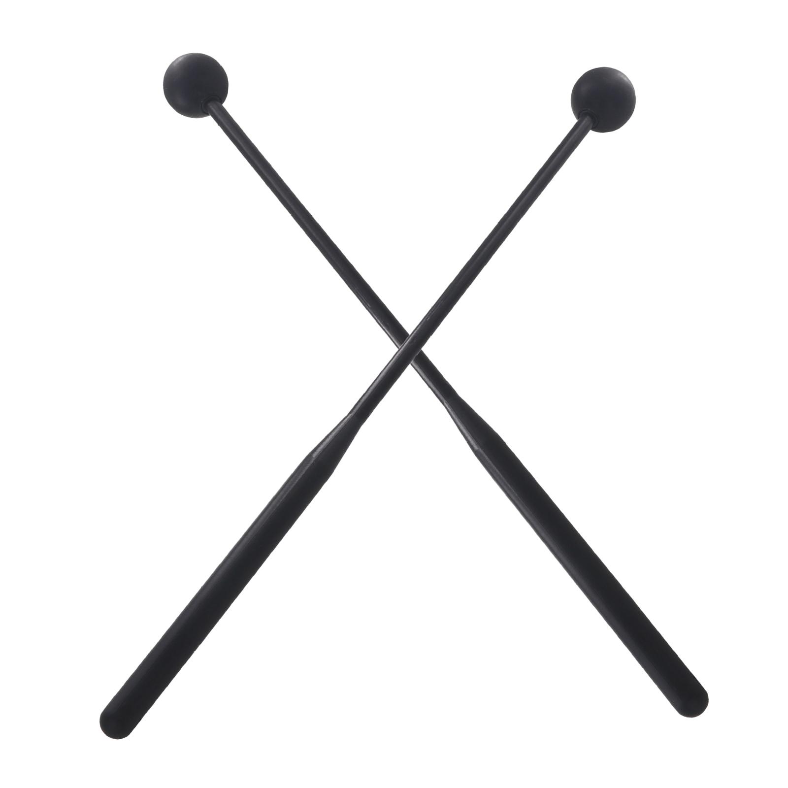 

1 Pair Marimba Mallets Rubber Ball Mallet Smooth Plastic Handle Percussion Set for Beginner Percussion Marimba Playing чорний