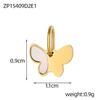CARLIDANA Classic Stainless Steel Zircon White Shell Butterfly Charms Dragonfly Pendant for Children's Womens Jewelry Making