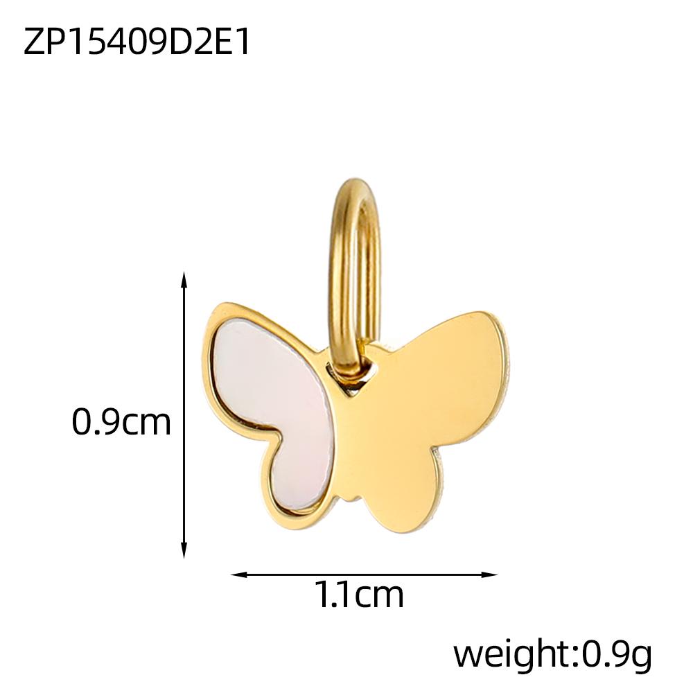 

CARLIDANA Classic Stainless Steel Zircon White Shell Butterfly Charms Dragonfly Pendant for Children s Womens Jewelry Making