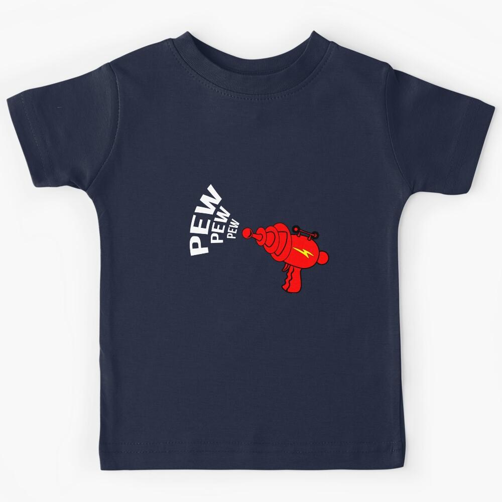 Pew Pew Pew  Science Fiction Raygun Kids T-Shirt 150