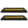 Parking Stopper, 548 Mm 2 Pcs Heavy Duty Parking Aid for Garage, Rubber Curb Garage Floor Stopper with Reflective Strips, Aid Gadgets for Cars Vans