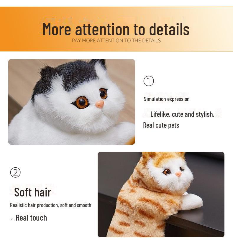 Creative Pet Cat Figurine: Home Decor & Children's Toy
