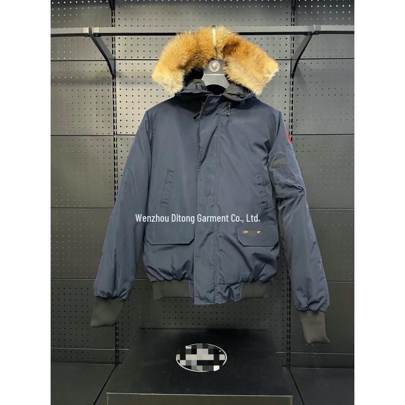 Canada Goose Kurze Bomberjacke - Winter Daunen-Oberbekleidung für Damen & Herren, Pelzkragen, Dick & Warm.