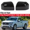 For Ford F150 F-150 2015- Car Replacement Rearview Side Mirror Cover Wing Cap Exterior Door Rear View Case Trim Black Silver