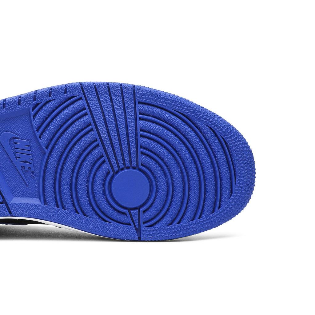 Air Jordan 1 Mid 'Black Hyper Royal' (Unisex) Royal Blue / White / Black Vintage Basketball Shoes 554724 068