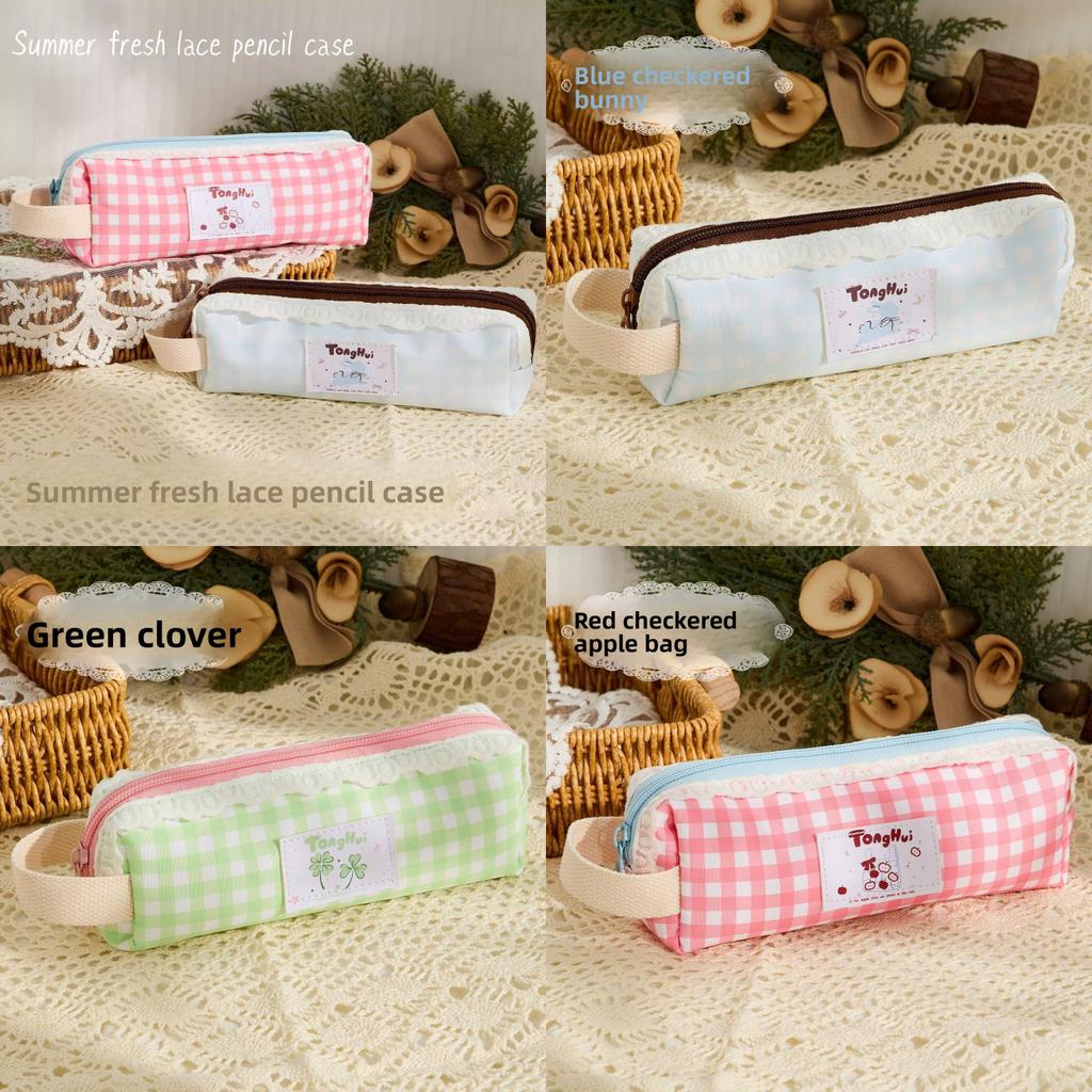Girl Pencil Case With Polyester Mesh Large Capacity For School And Office Use